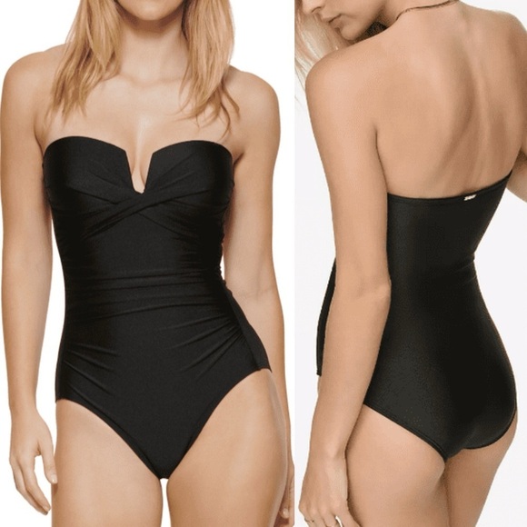 CALVIN KLEIN Black One Piece Bandeau Swimsuit! - Picture 6 of 6